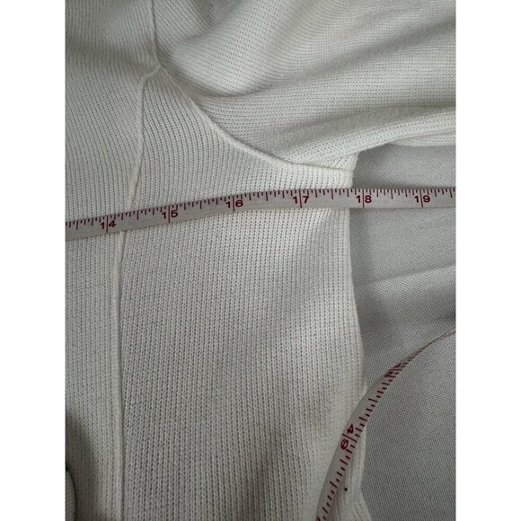 Nu Sport White Zip Up Y2K Style Fitted Jacket Cardigan M Minimalist Layer - Picture 7 of 11